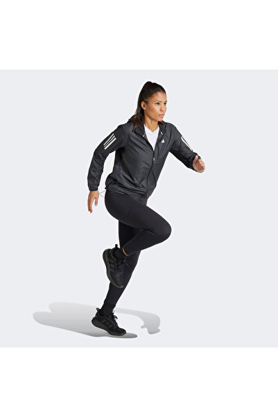adidas Own The Run 3 Kadın Siyah Koşu Ceketi