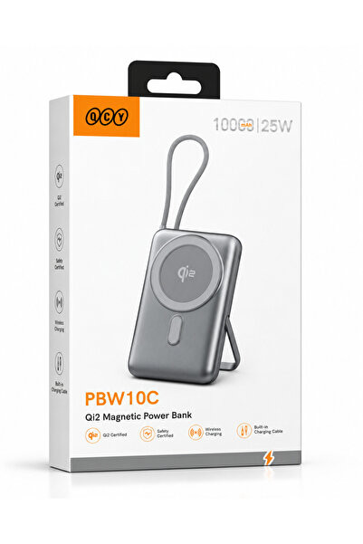 QCY Magnetic Power Bank 10000mAh 25W Fast Charging PBW10C Qi2 | Wireless Magn...
