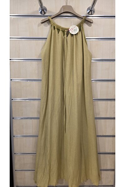 Park Moda Rochie fără mâneci cu guler cu mărgele