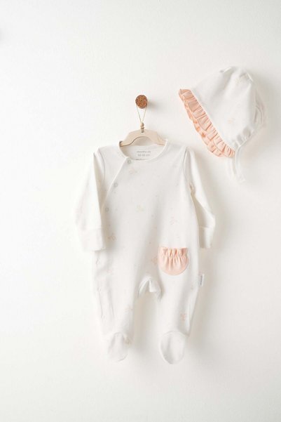 andywawa 100% Cotton Hat and Glove Overalls Ecru