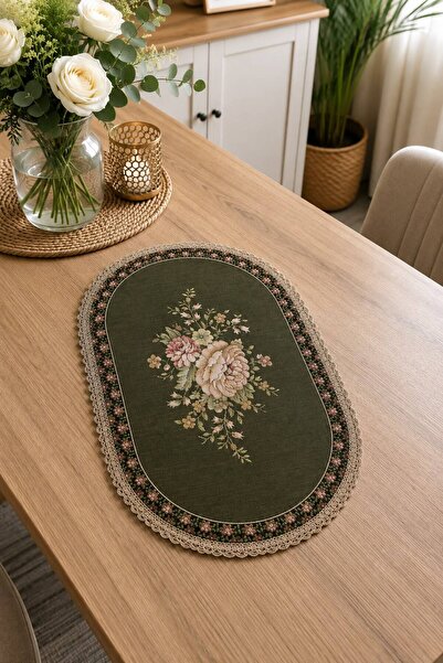 Yeshome Collection Vintaqe Bouquet Tapestry 40X60 Oval Coffee Table Cover