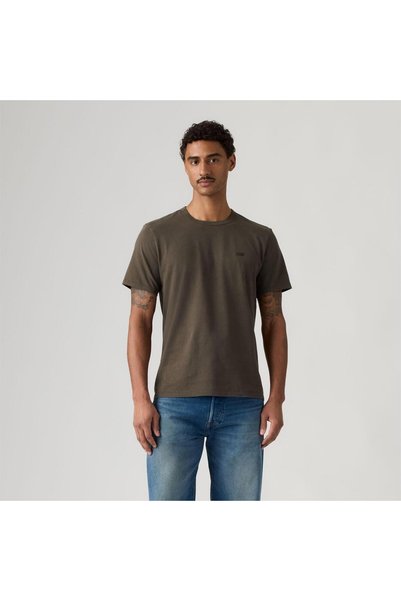 Levi's Original Tee Garment Dye Coffee Men's Crew Neck Brown T-Shirt 005Gx-0021