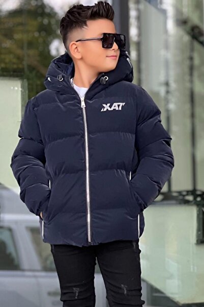 Pina Kids Boys' Hooded Printed Reflective Detailed Nova Fabric Winter Inflata...