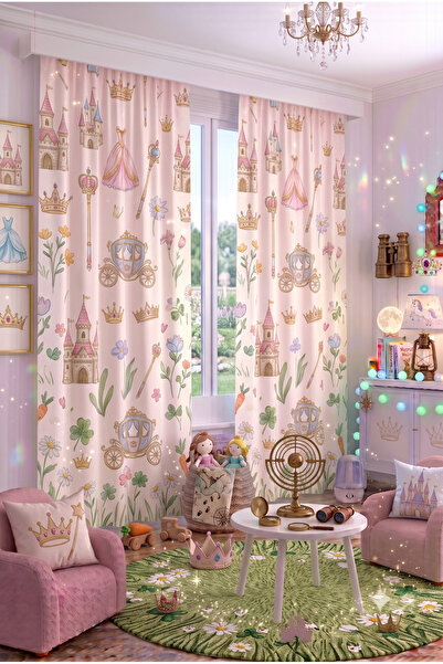 EFSANE PET 140X260 cm 2 Wings Baby Kids Room Background Curtain Patterned Dec...