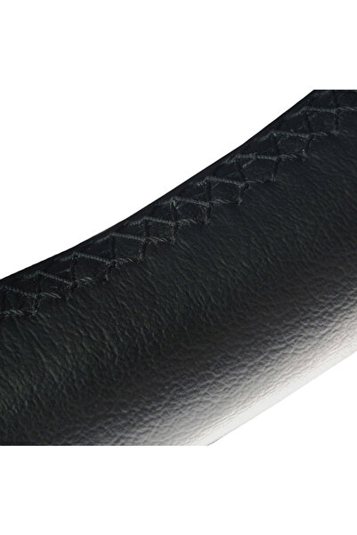 Umbrella Husă volan cu șnur, din piele, neagră, 37-38 cm