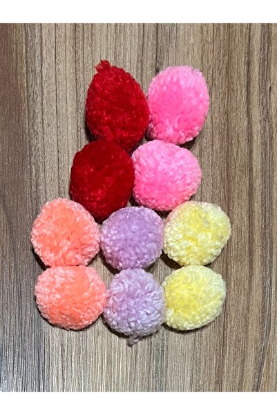 Kartopu Wool Pompoms 10 Pieces Color: Multicolor.