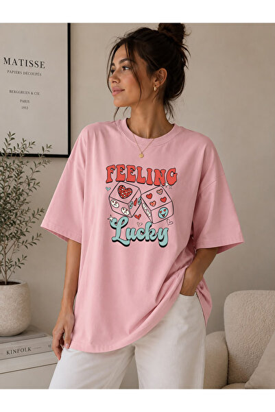 cesita Pinterest majica od štampanog pamuka, roze