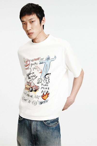 H&M Loose Fit Printed T-shirt