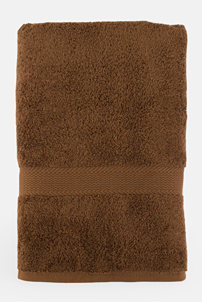 COTTON HOME Textured Bath Towel, Brown