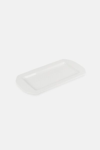 R Squared Zrike Ceramic Rectangular Tray, White