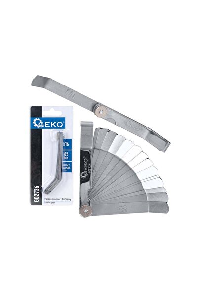 GEKO Set de calibre de grosime, 0.127 – 0.508 mm, 16 piese, G02736