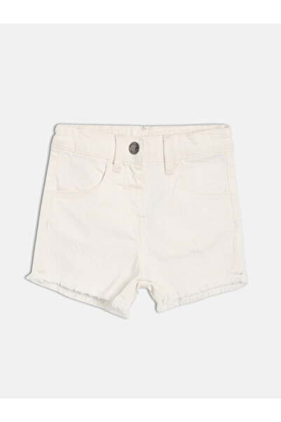 MINI KLUB By Styli Girls Denim Shorts With Frayed Hem