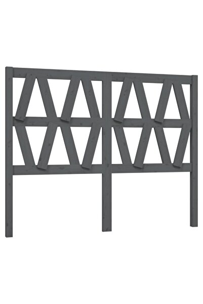 vidaxl Tăblie de pat, gri, 126x4x100 cm, lemn masiv de pin