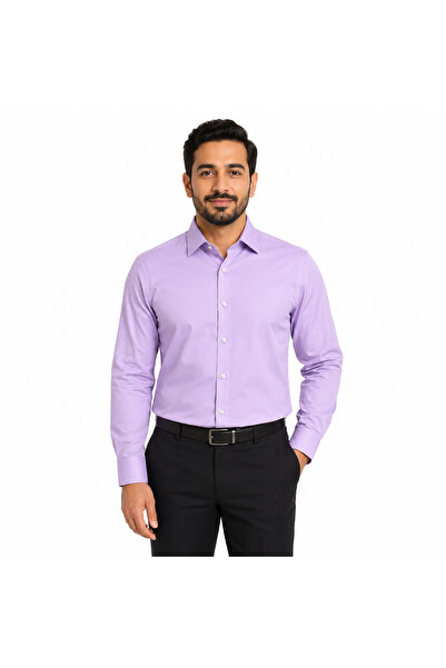 Generic Men's Long-Sleeved Solid Color Business Casual Shirt in Various Colors