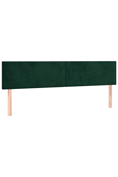 vidaxl Tăblii de pat, verde închis, 200x5x78/88 cm, catifea
