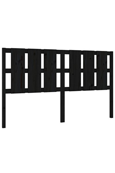 vidaxl Tăblie de pat, negru, 185,5x4x100 cm, lemn masiv de pin