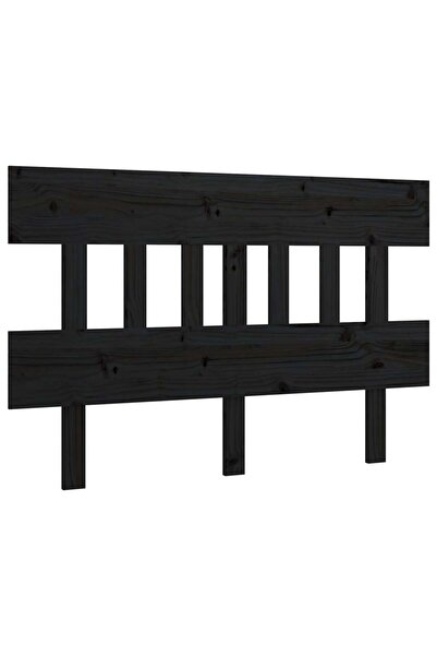 vidaxl Tăblie de pat, negru, 123,5x3x81 cm, lemn masiv de pin