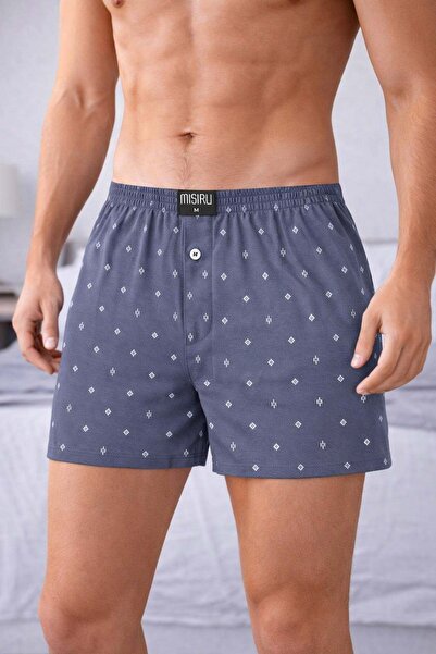 Aytuğ&Mısırlı Mısırlı Erkek Pamuklu Artemis Desenli Şort Boxer Geometrik Desenli
