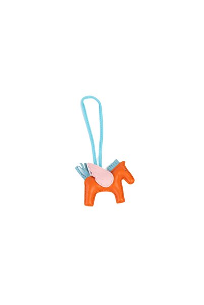 Posete Fagaras Keychain - Happy Horse - Orange, Women's Keychain Made of Genu...