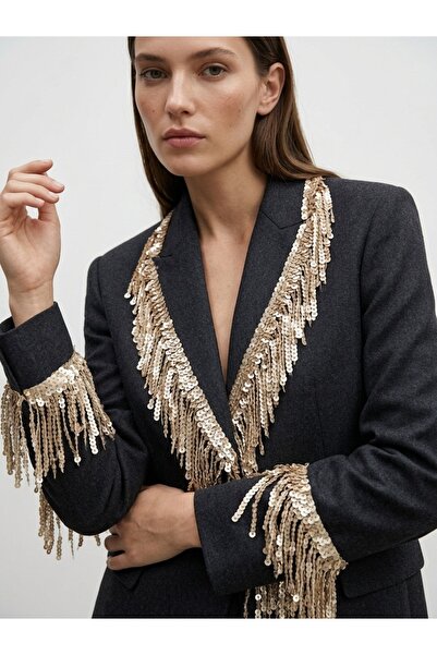VS ACCESSORY BŞT-179 Pul Payet Şerit Saçakları Pullu Şerit