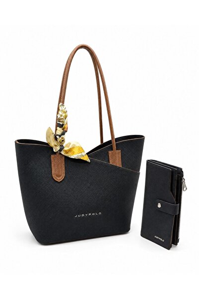 Just Polo Original Women's Large Volume Shoulder Bag and Wallet Set