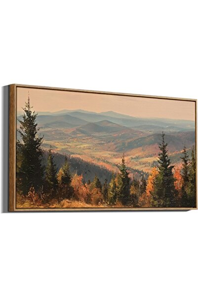 ALAYRA International Autumn Mountain Forest With Outer Frame 60x80 cm for Liv...