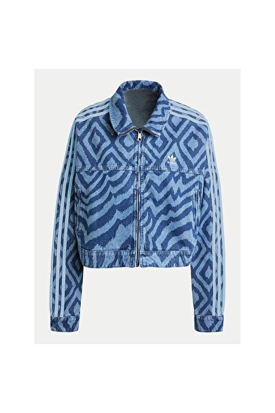 adidas Geacă de blugi pentru femei IW0793 Albastru