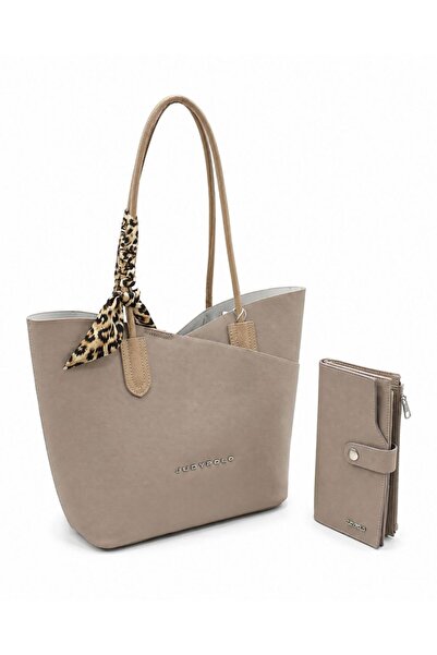 Just Polo Original Women's Large Volume Shoulder Bag and Wallet Set