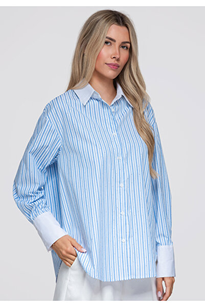 OMBRE Women's Shirt, Casual Fit, Long Sleeve, Button-Up OW-SH-E0065