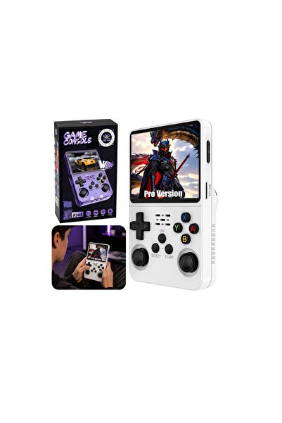 LEAN Consolă de jocuri retro portabilă Mini R36S, 21.000 IPS, 3,5 inci, alb, ...