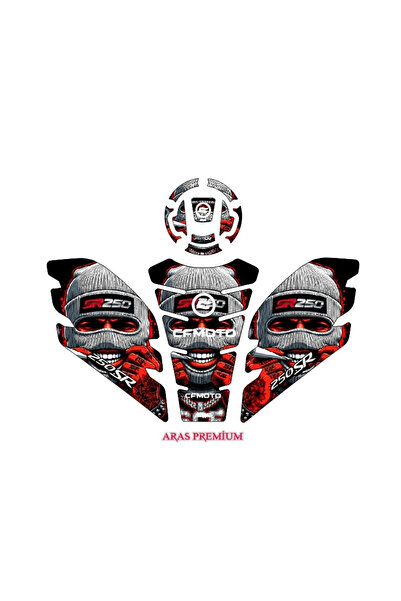 ARAS REKLAM VE MOTO AKSESUAR CFMOTO 250 SR Uyumlu Tank Pad Seti
