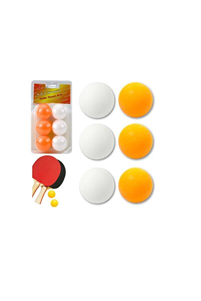 Keltin Set mingi de ping-pong, Alb/Portocaliu, 6 bucăți, Lean 24328