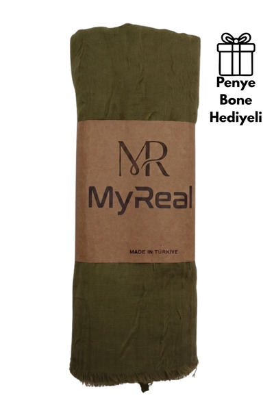 MyReal Bamboo Kraş Shawl - Non-Ironing Natural Texture (90X200 cm)