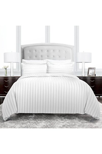 Generic TW Hotel Duvet Cover Stripe 220x240cm King Size 6 Pcs Set - 1 Duvet C...