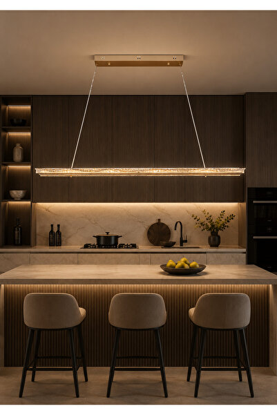 Grecia 120cm Long Chandelier with Three Lights Modern Integrated Lighting 65W...