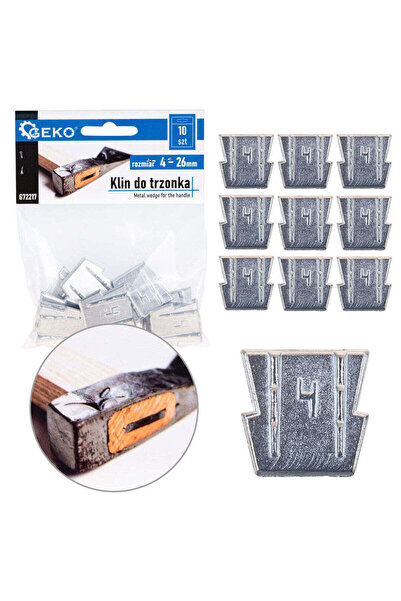 GEKO Set de pene de despicare, mărimea 4, 10 elemente, G72217