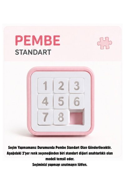 TREDO Pocket Puzzle 3X3 Sliding Brain Teaser - Mini Pocket Puzzle - Standard and Keychain Option