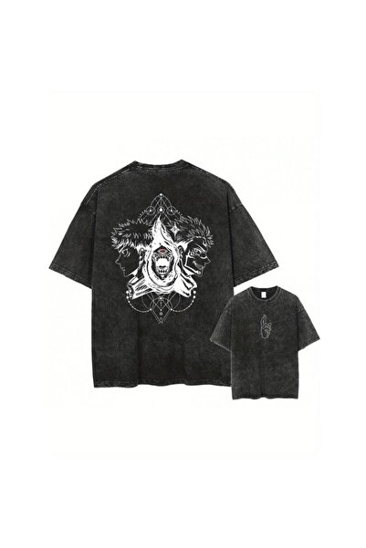 bellanova Unisex πολύχρωμο μπλουζάκι με στάμπα Oversize Streetwear Άνετη εφαρ...
