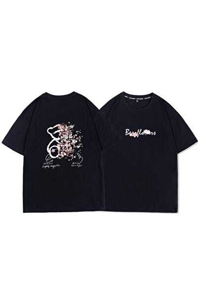 bellanova Unisex πολύχρωμο μπλουζάκι με στάμπα Oversize Streetwear Άνετη εφαρ...