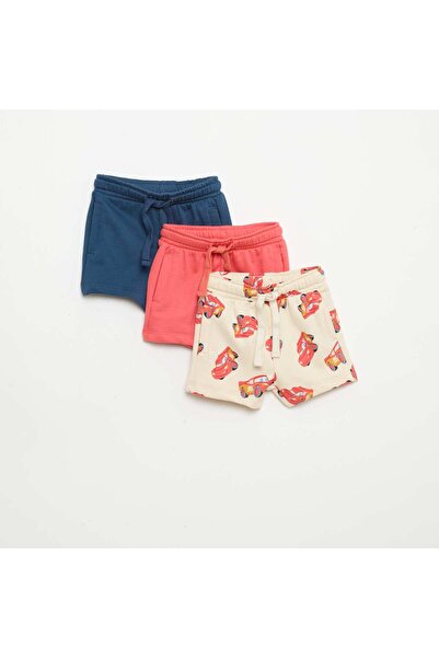 KIABI Disney 'Cars' 3-Pack Shorts BLUE