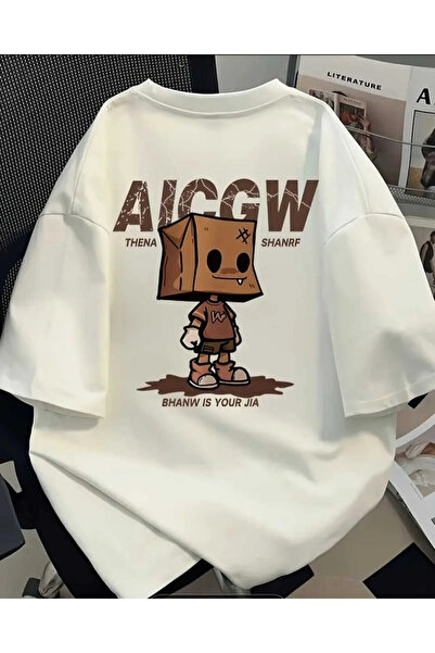 EYMORA Cute Carton Head Character Printed Unisex T-Shirt – Aggw Graphic Desig...