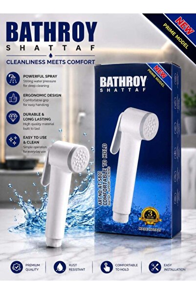 BATHROY Shattaf Handheld Bidet Sprayer – Premium White Toilet Spray for Bathr...