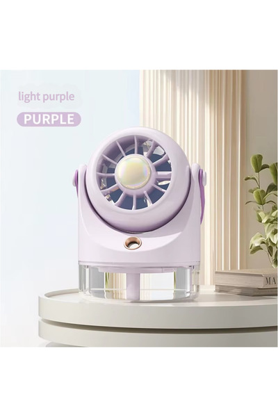 Choice مروحة كهربائية صغيرة محمولة باللون الأرجواني الفاتح من MEET SUN مع شحن...