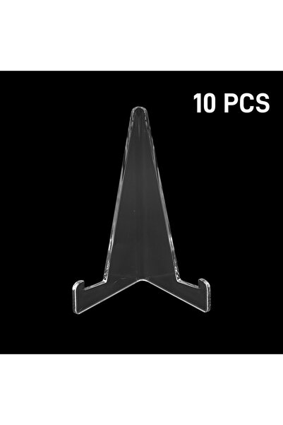 Choice5 10pcs Triangle Acrylic Display Holder Transparent Triangle Commemorat...