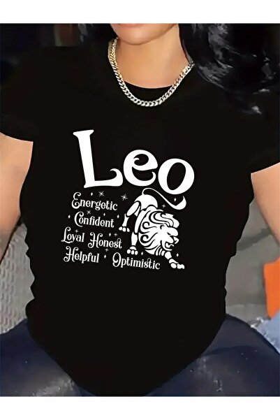 Astogria13 cotton T-Shirt Living Room Wear, Featuring Leo Design with Energet...