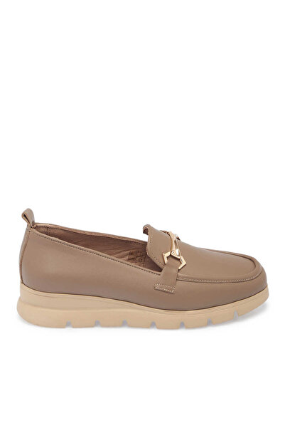 Tergan Vizon Hakiki Deri Kadın Loafer - K25S1AY68243-A44