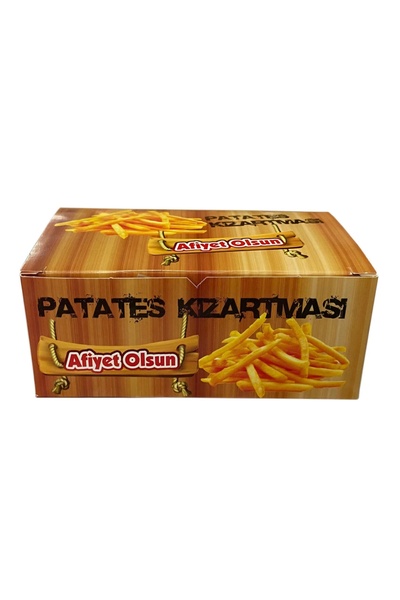 Patates Cips Kutusu Kapaklı 7x12x5cm