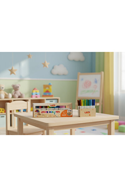 Lets Let’s Color Monster Jumbo Keçeli Kalem | 30 Renk