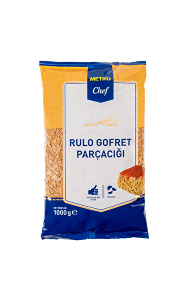 Metro Chef Rulo Gofret Parçacığı 1 Kg - Pastacılık İçin İdeal 6'li Avantaj Pa...