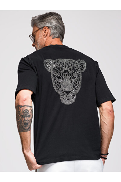 OMBRE Ανδρικό T-shirt, Χαλαρή εφαρμογή, Στρογγυλή λαιμόκοψη OM-TSCT-0279